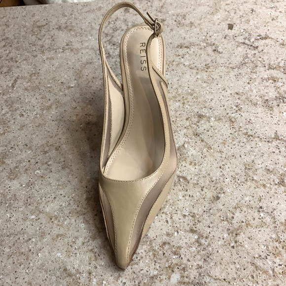 NWOT REISS Ellie Slingback Pointed Toe Pump in Latte Size 9 (39) - Picture 8 of 12